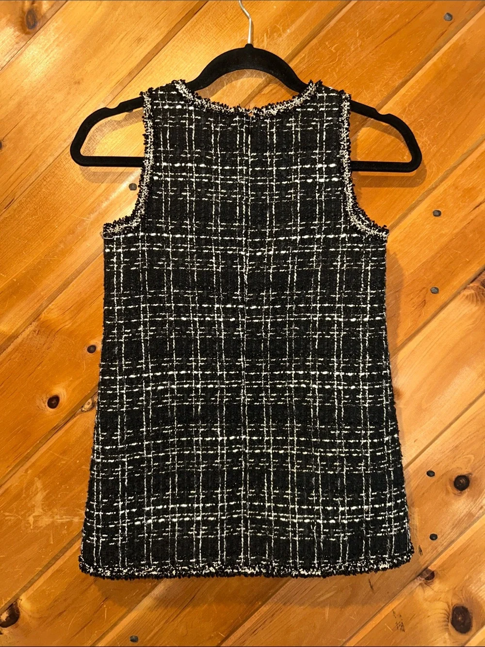 Ivy Greis little girls Black & white Tweed embellished hem dress size 6